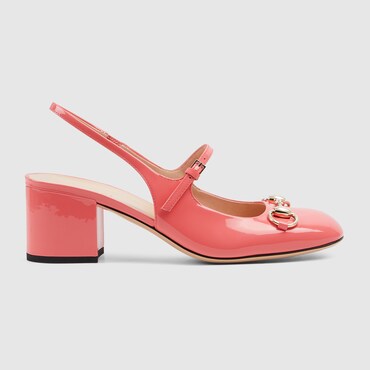 GUCCI Women's Horsebit Pump, Size 37.5 IT, Pink
