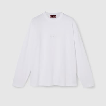 GUCCI Long-sleeve Cotton Jersey T-shirt, Size XL