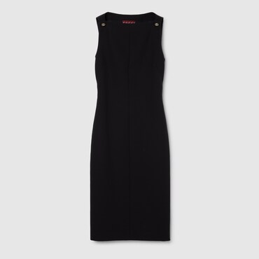 GUCCI Cotton Crêpe Dress, Size 42 IT