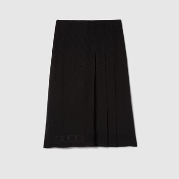 GUCCI Silk Jacquard Skirt, Size 36 IT