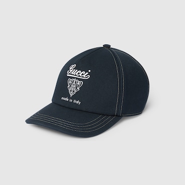 GUCCI Printed Cotton Canvas Baseball Hat, Size S