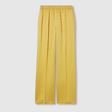GUCCI Relaxed Fit GG Jacquard Trousers, Size XXS