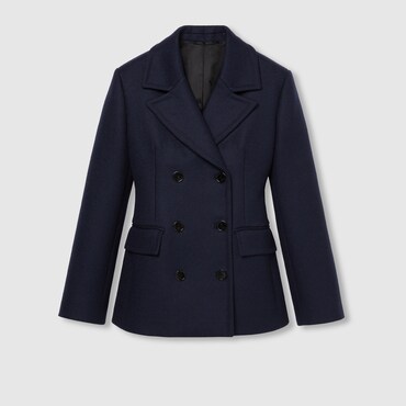 GUCCI Cappotto Ricamato In Lana, Taglia 38 IT