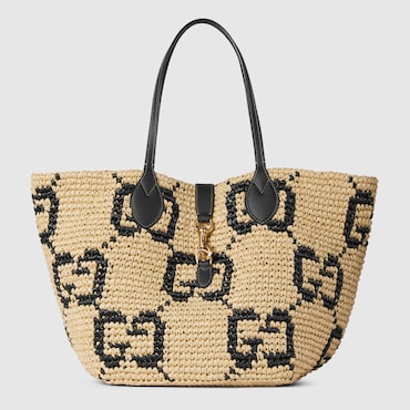 GUCCI Woven Medium Tote Bag