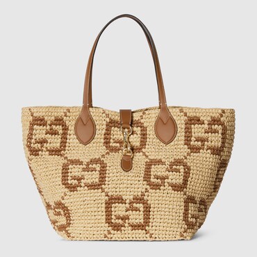 GUCCI Woven Medium Tote Bag