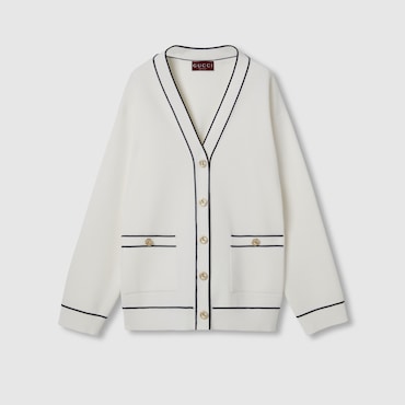 GUCCI Fine Wool Cardigan, Size S