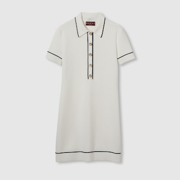 GUCCI Fine Wool Polo Dress, Size XXS
