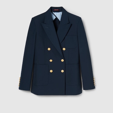 GUCCI Giacca Doppiopetto In Cotone, Taglia 42 IT