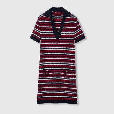 GUCCI Fine Wool Polo Dress, Size XXS
