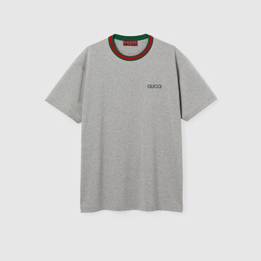 GUCCI Jersey T-shirt With Web, Size XXS