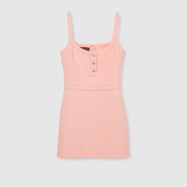 GUCCI Cotton Tweed Mini Dress, Size 44 IT