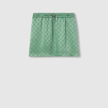 GUCCI GG Satin Mini Skirt, Size XL