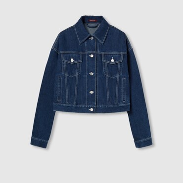 GUCCI Relaxed Cropped Fit Denim Jacket, Size 38 IT