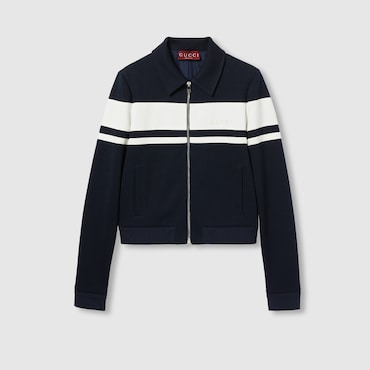 GUCCI Veste En Jersey De Coton Avec Broderie, Taille S