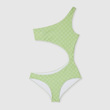GUCCI GG Stretch Jersey Swimsuit, Size XXS