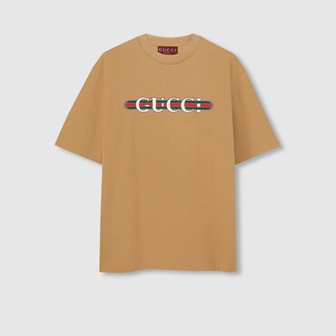 GUCCI Cotton Jersey T-shirt With Print, Size XS