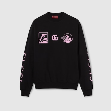 GUCCI Printed Cotton Sweatshirt, Size S