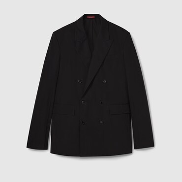 GUCCI Double-breasted Cotton Poplin Jacket, Size 54 IT