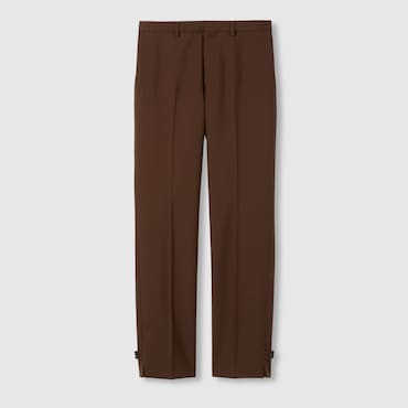 GUCCI Pantalone In Twill Di Lana Goffrato, Taglia 48