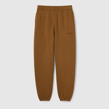 GUCCI Embroidered Jersey Jogging Pant, Size S