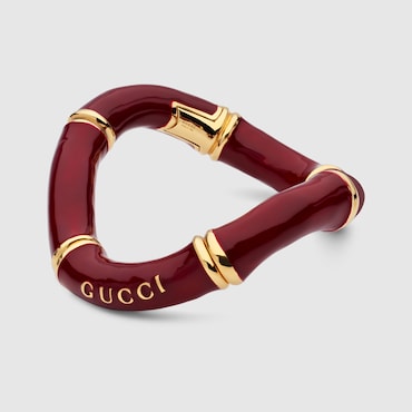 GUCCI Bamboo Cuff Bracelet, Size M