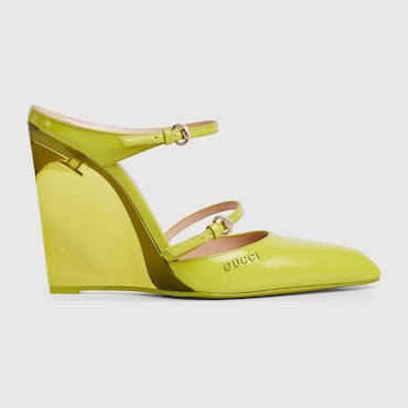 GUCCI Women's Wedge Mule, Size 37 IT