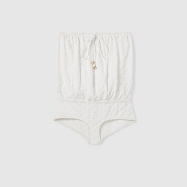 GUCCI GG Terrycloth Jersey Swimsuit, Size L