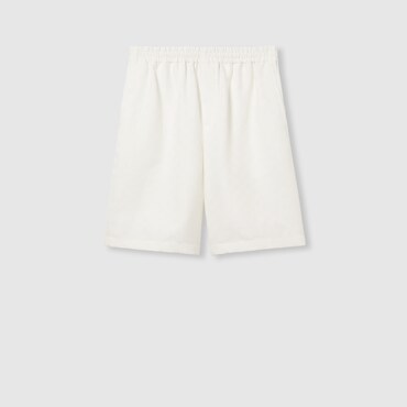 GUCCI Linen Blend GG Canvas Shorts, Size 58