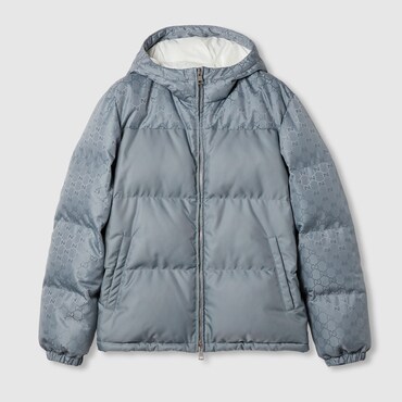 GUCCI Veste Bouffante En Toile De Nylon GG, Taille 42