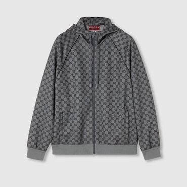 GUCCI GG Neoprene Zip Jacket, Size S