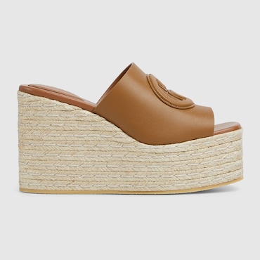 GUCCI Women's Interlocking G Sandal, Size 40 IT