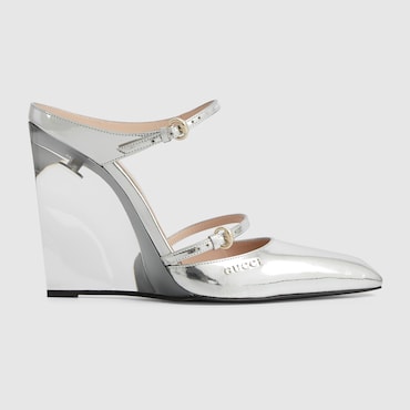 GUCCI Women's Wedge Mule, Size 41 IT