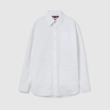 GUCCI Heavy Cotton Poplin Shirt, Size 44 IT