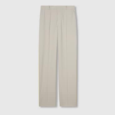 GUCCI Embossed Canvas Wool Trousers, Size 40 IT