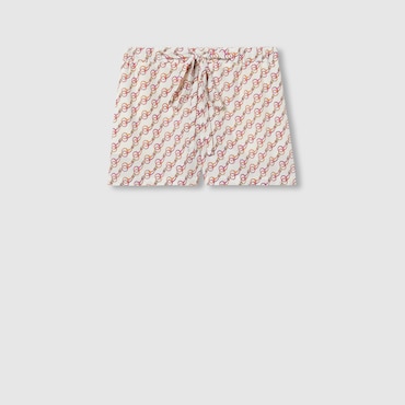 GUCCI Shorts In Seta Stampata, Taglia 36 IT