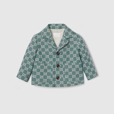 GUCCI Baby - GG Cotton Houndstooth Jacket, Size 18-24 MONTHS