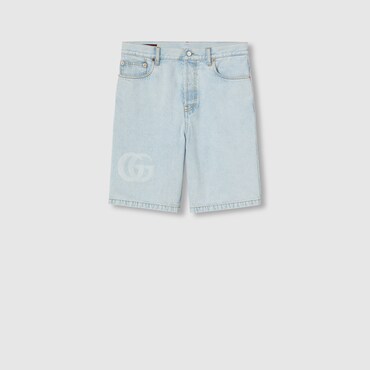 GUCCI Lasered Denim Shorts, Size 30