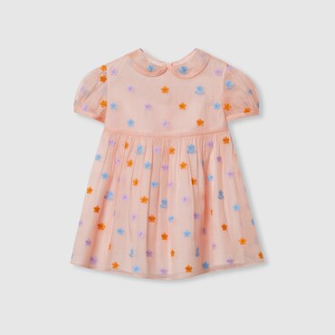 GUCCI Neonato - Abito Neonato Ricamato In Organza, Taglia 12-18 MESI