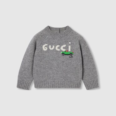 GUCCI Baby - Wool Sweater With Embroidery, Size 12-18 MONTHS