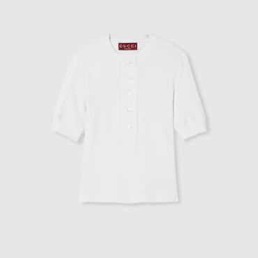 GUCCI Cotton Rib T-shirt, Size M
