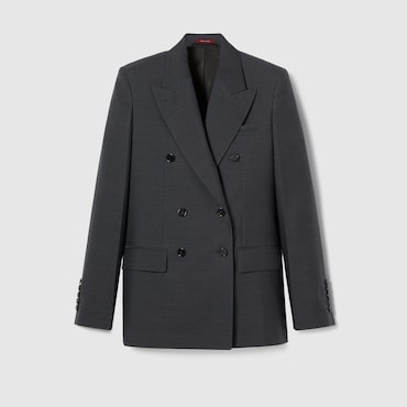 GUCCI Wool Double-breasted Jacket, Size 36 IT