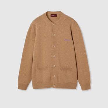 GUCCI Wool Cashmere Knit Cardigan, Size M
