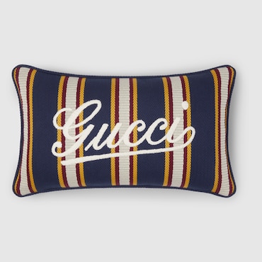 GUCCI Rechteckiges Kissen Aus Baumwolljacquard