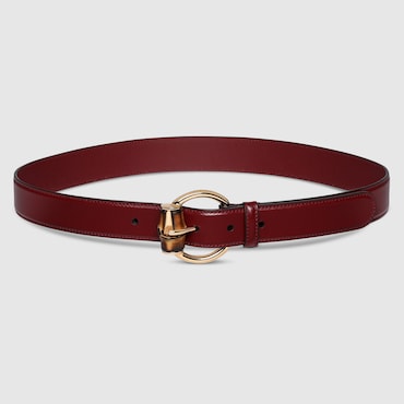 GUCCI Belt With Bamboo Detail Buckle, Size 110