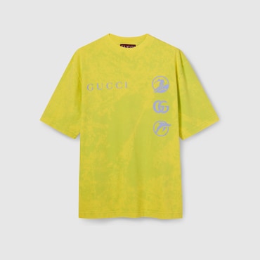 GUCCI Printed Cotton Jersey T-shirt, Size M