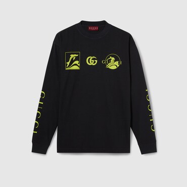 GUCCI Printed Cotton Jersey Sweatshirt, Size XL