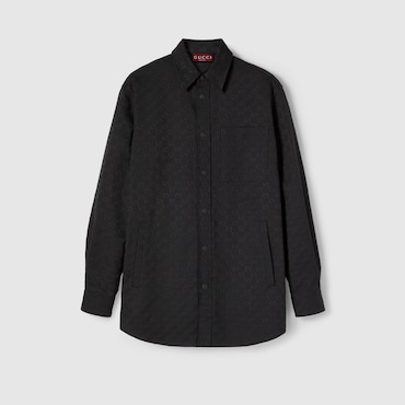 GUCCI GG Canvas Shirt, Size 50