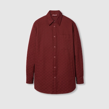 GUCCI GG Canvas Shirt, Size 56
