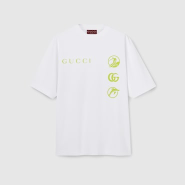 GUCCI Printed Cotton Jersey T-shirt, Size XS