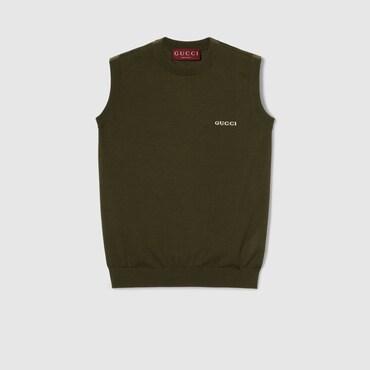 GUCCI Cashmere Silk Sleeveless Top, Size L